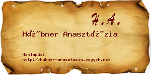 Hübner Anasztázia névjegykártya